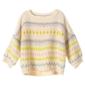 VS SS Oversized Boxy Alpaca Wool Fair Isle Sweater